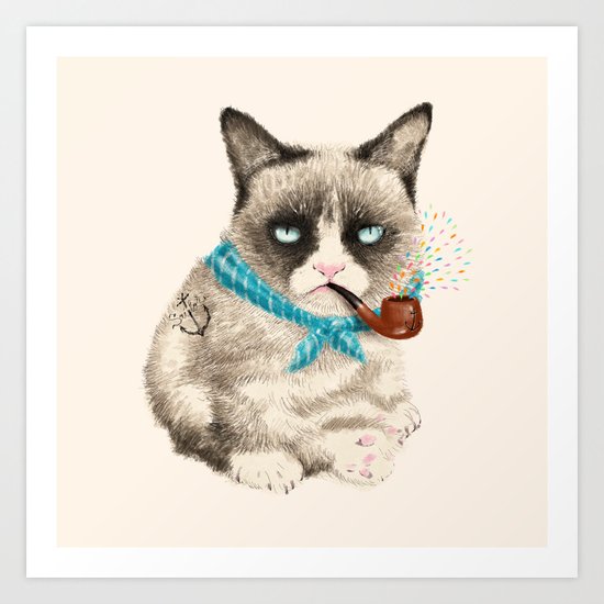 Sailor Cat IV Art Print