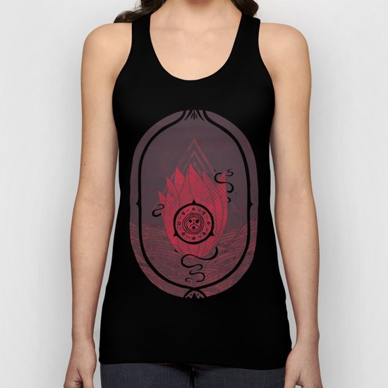 Pulsatilla Patens in Red Unisex Tank Top