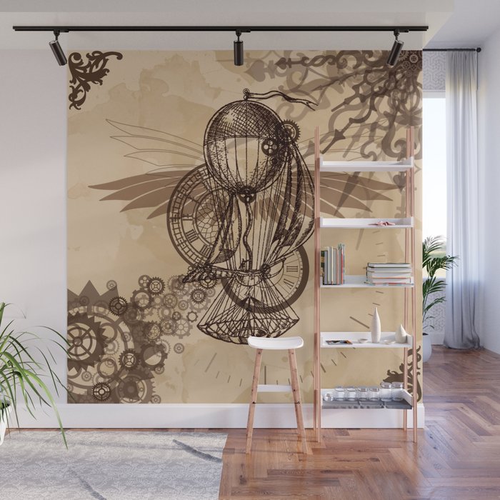 Steampunk Clock And Gears Ballon Wall Mural By Leodeshurlevent Society6 Choose from over a million free vectors, clipart graphics, vector art images, design templates, and illustrations created by artists worldwide! steampunk clock and gears ballon wall mural by leodeshurlevent
