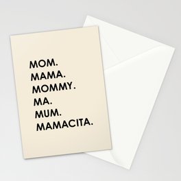 MOM black Stationery Card