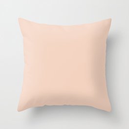 Pastel Orange Solid Color Accent Shade Matches Sherwin Williams Naive Peach SW 6631 Throw Pillow