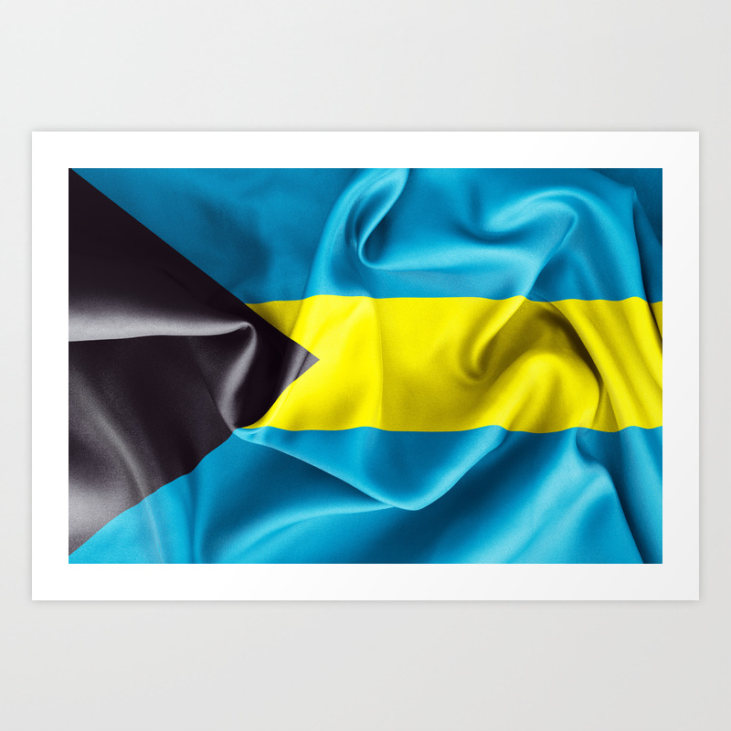 Bahamas Flag Art Print By Markuk97 Society6
