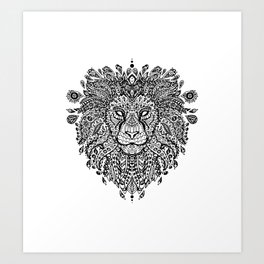 Lion Mandala Art Print