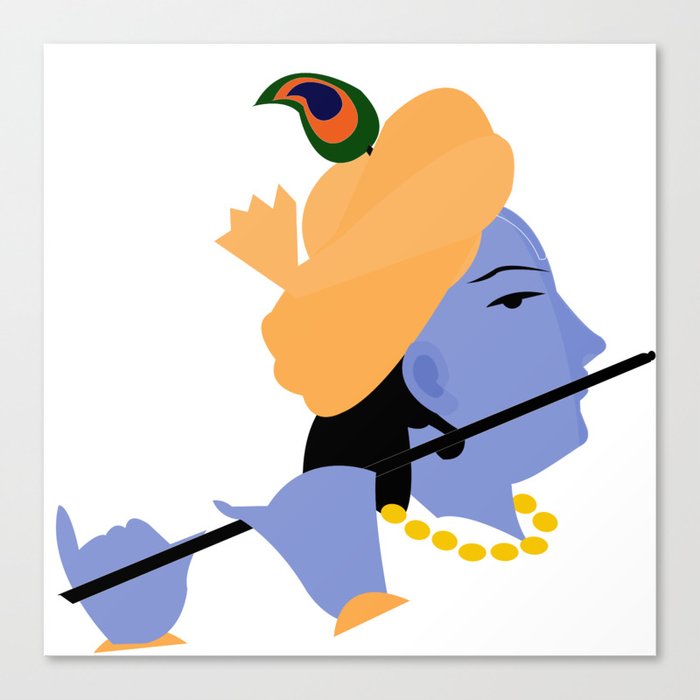 Lord Krishna Art Canvas Print by bobby_soc6 | Society6