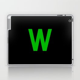 LETTER w (GREEN-BLACK) Laptop & iPad Skin