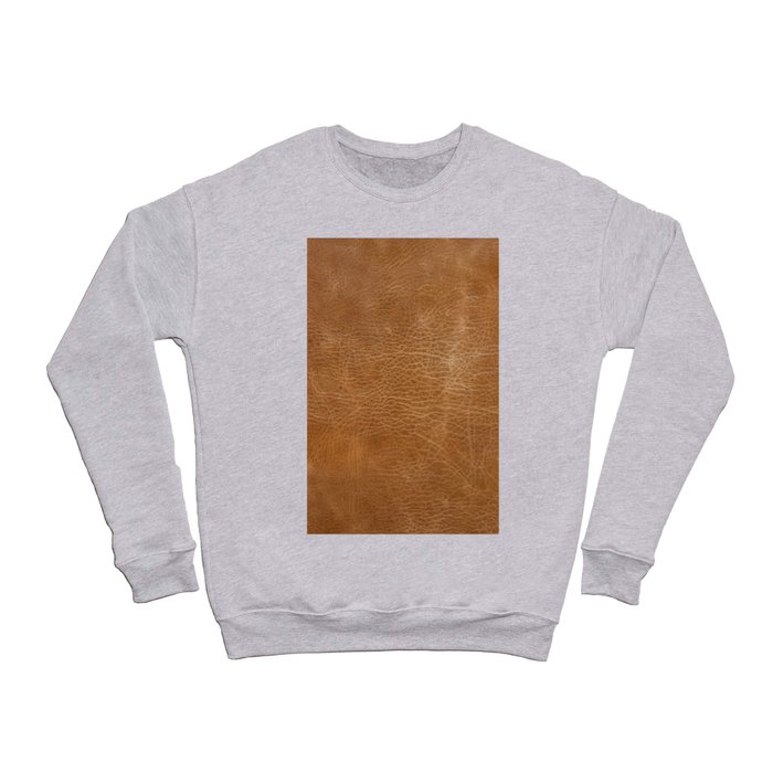 Antique Leather Texture, TAN Crewneck Sweatshirt