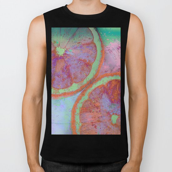 Summer Lemon (This Artwork is a collaboration with the talented artist Agostino Lo coco) Biker Tank