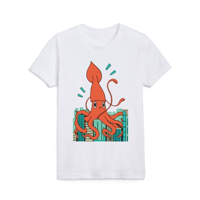 Kaiju Squid Kids T Shirt