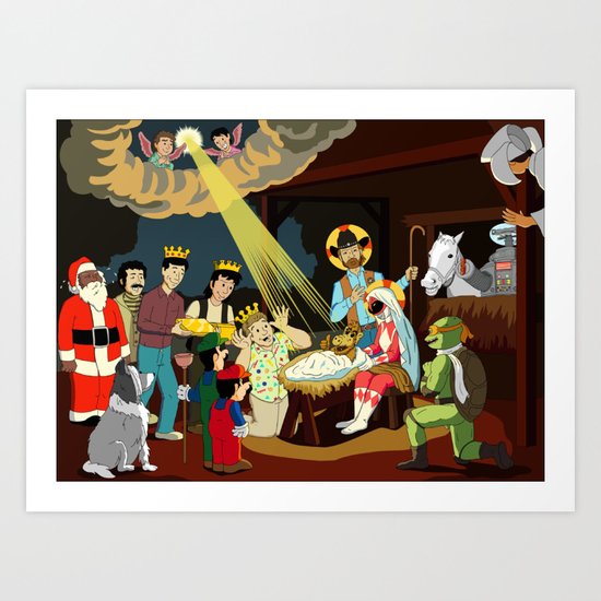 Christmastime in the Sitcom Art Print
