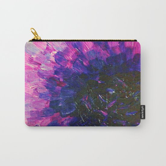 VACANCY - LIMITLESS Bold Eggplant Plum Purple Abstract Acrylic Painting Floral Macro Colorful Void Carry-All Pouch