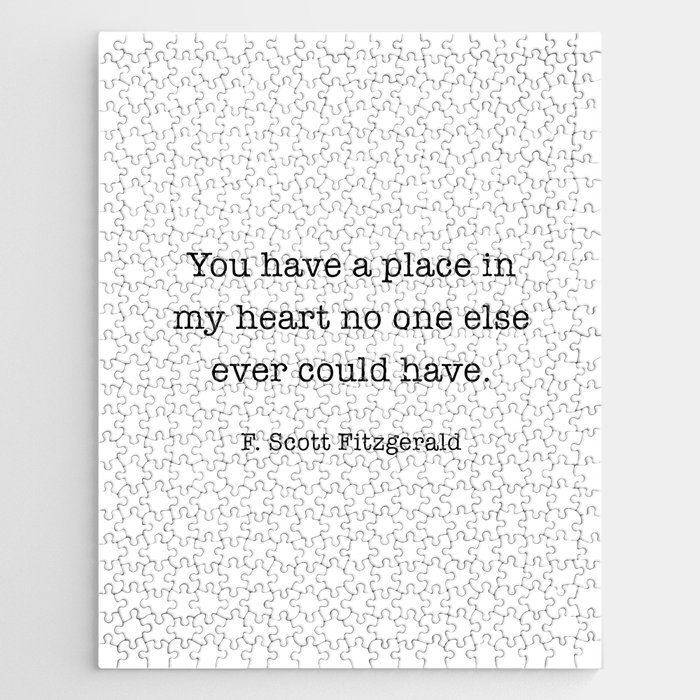 You have a Place, Fitzgerald, F. Scott Fitzgerald,  Jigsaw Puzzle