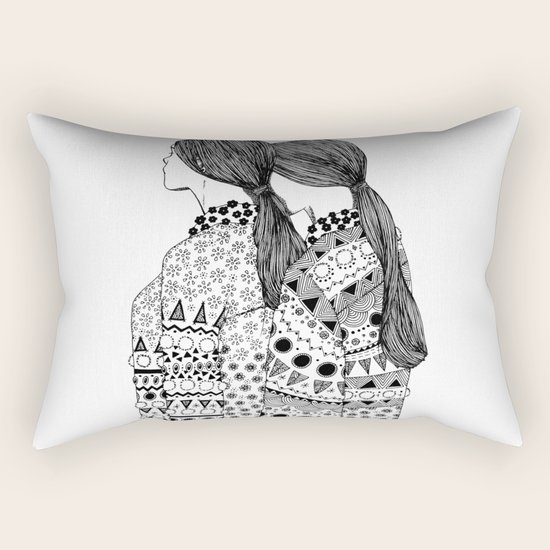Twins Rectangular Pillow