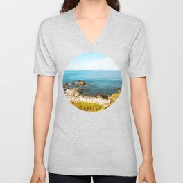 Rhode Island Coast Photo V Neck T Shirt