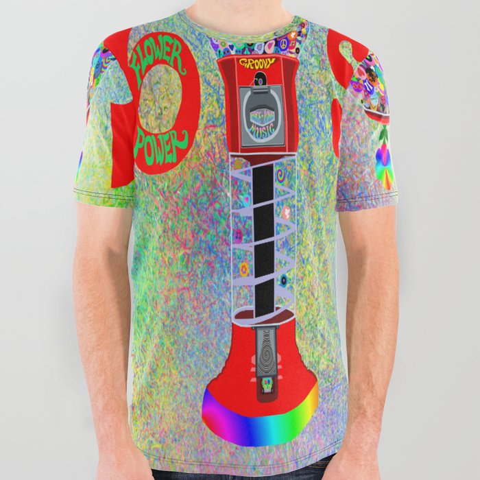 Sprinkle Rainbow Gumball Machine All Over Graphic Tee