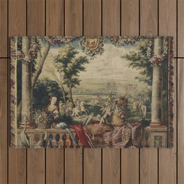 Antique 17th Century 'July' Louis XIV French Chateau Tapestry Outdoor Rug