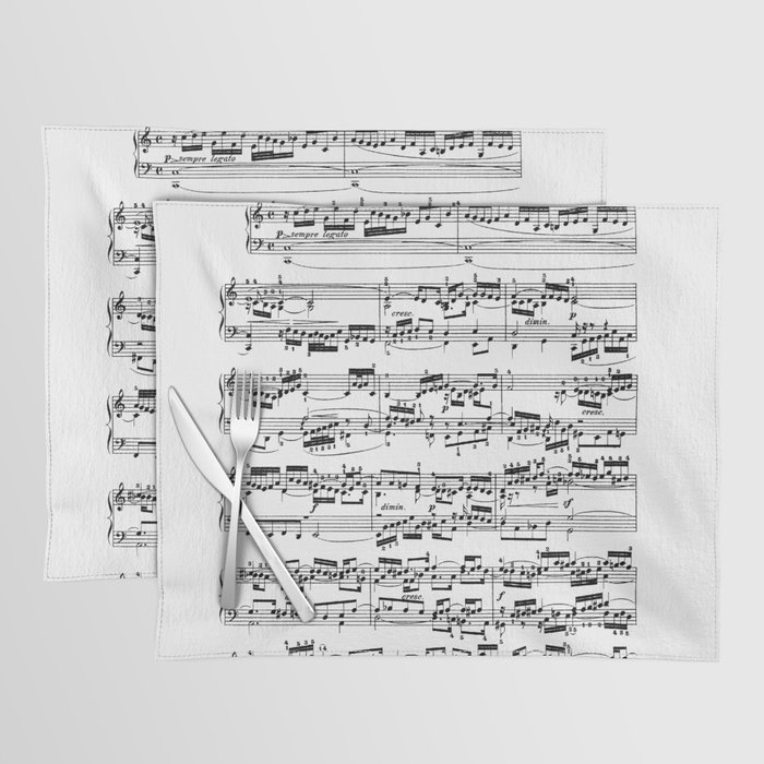 Sheet music by Bach Placemat