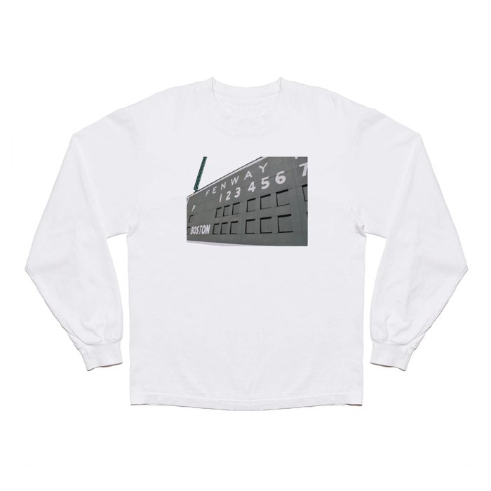 Society6 Long Sleeve T-Shirt | Fenwall -- Boston Fenway Park Wall, Green Monster, Red Sox by Hub Photos - Black - Medium - Oversized Long Sleeve T-Shirt