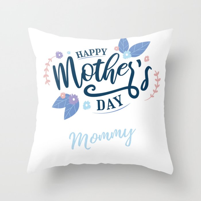 Happy Mother's Day Mommy from Son, Youth Mommy and Me, Throw Pillow