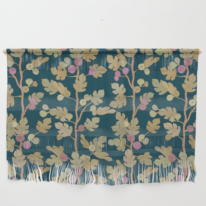 Fig Trees Prussian Blue Wall Hanging