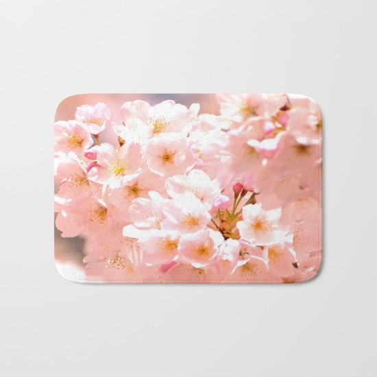 Pretty Pink Spring Blossoms :) Bath Mat