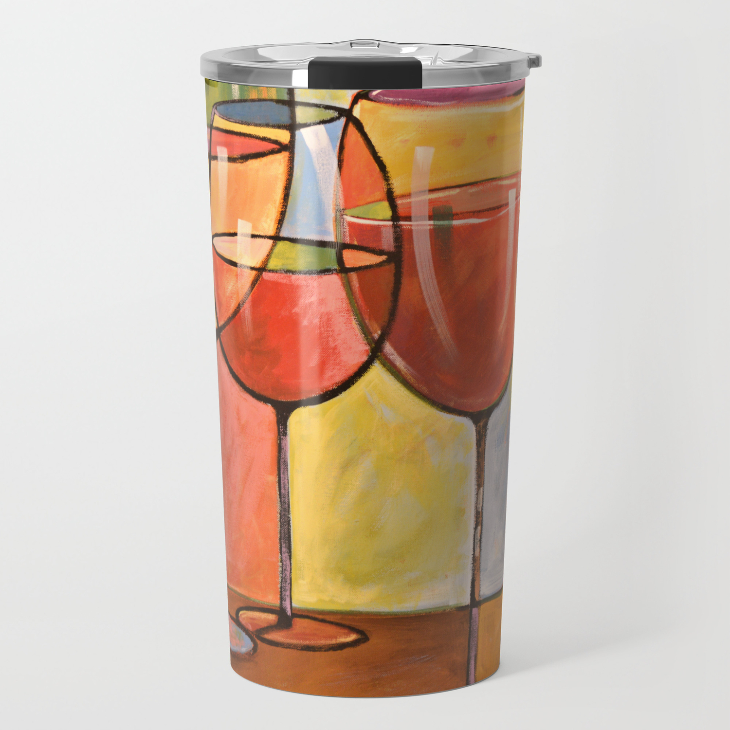 Whites And Reds Abstract Wine Glass Art Kitchen Bar Prints