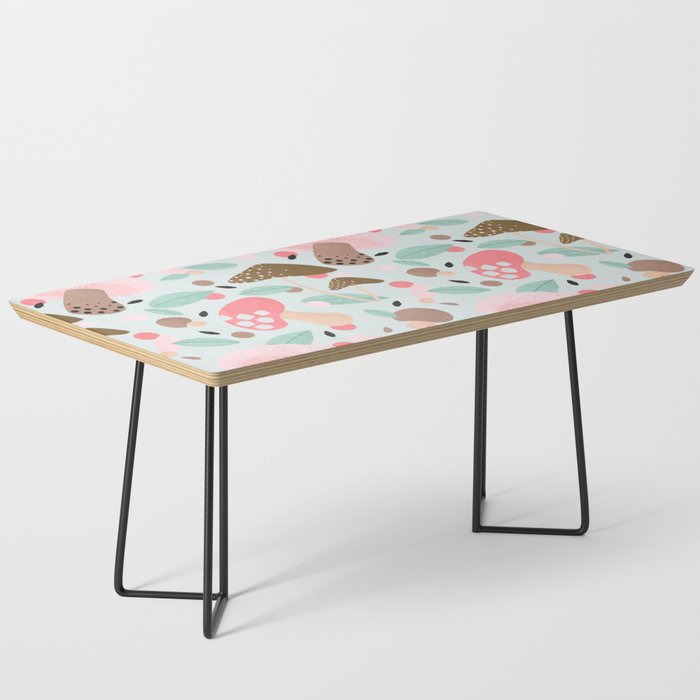 Mint and pink mushrooms Coffee Table