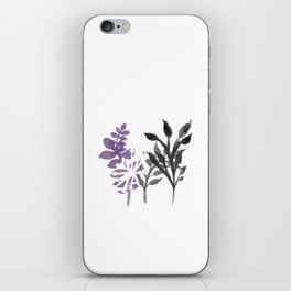 Subtle Ace Pride: Watercolor Floral iPhone Skin