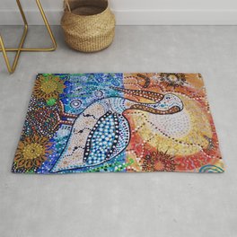 Boorun the Pelican Here Is My Country - Creation and Country Rug