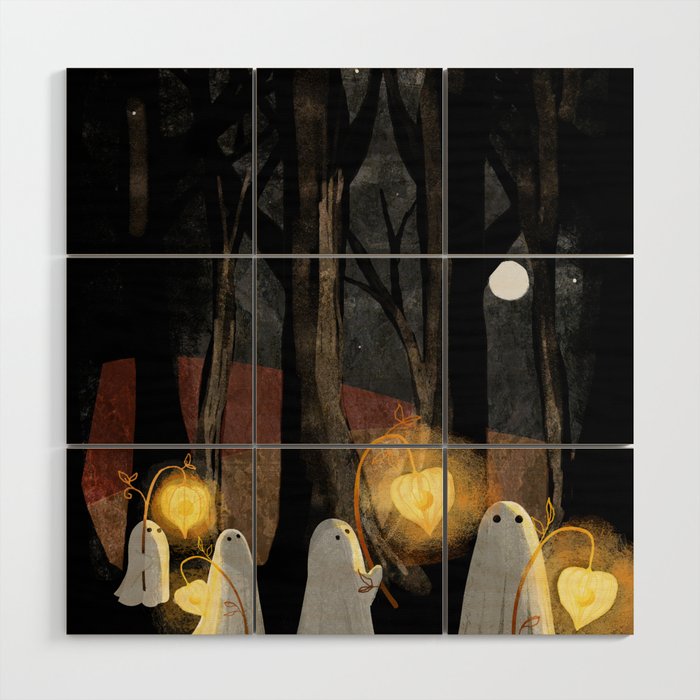 Ghost Parade Wood Wall Art