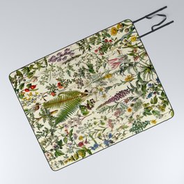 Adolphe Millot Medicinal Plants Vintage Scientific Illustration Old Le Larousse pour tous  Picnic Blanket