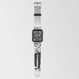 It's a girls world out there; long and winding road inspirational female black and white photograph - photography - photographs Apple Watch Band