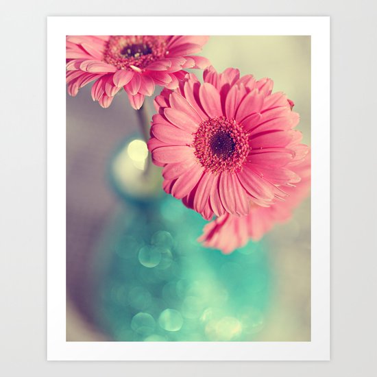 Pink Gerbera Daisy Art Print