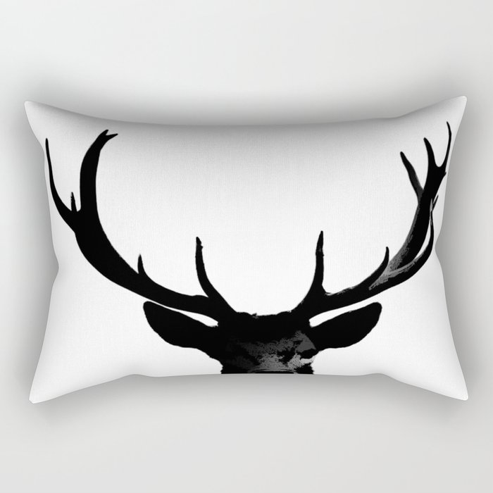 Black Deer Silhouette A273 Rectangular Pillow