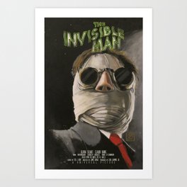 Invisible Man movie poster-ish Art Print