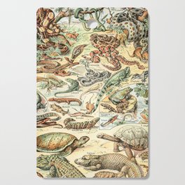 Reptiles II by Adolphe Millot // XL 19th Century Snakes Lizards Alligators Science Textbook Artwork Cutting Board