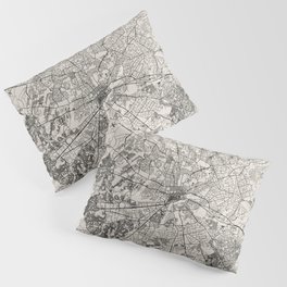 Harare, Zimbabwe - City Map - Black&White Pillow Sham