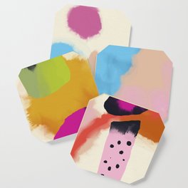 la vie en rose  art abstract minimal Coaster