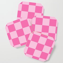 Pink Checkerboard Coaster