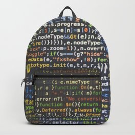 Close up of computer coding Backpack | Scroll, Close, Poster, Vintage, Artprint, Decor, Illustration, Frame, Wallart, Painting 