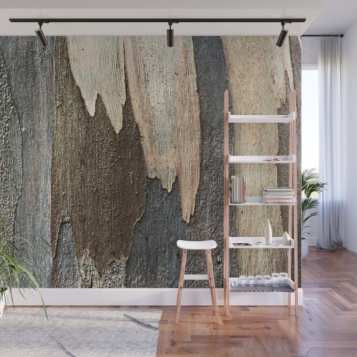 Eucalyptus Tree Bark and Wood Abstract Natural Texture 31 Wall Mural