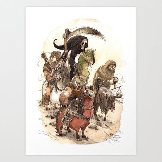 Four Horsemen Art Print