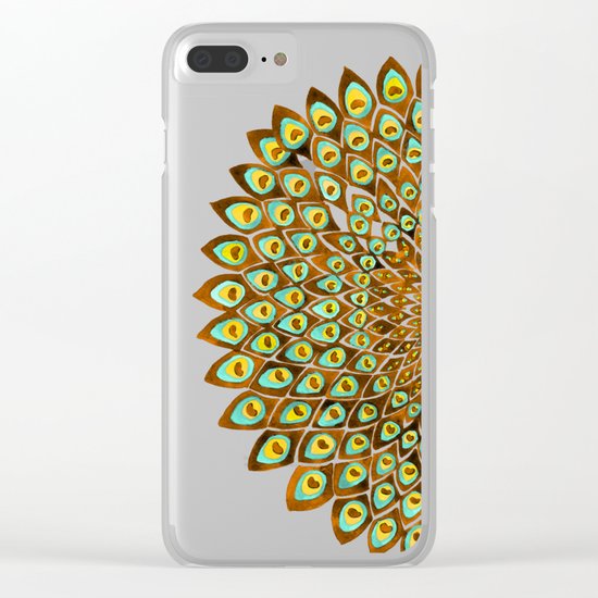 Peacock Mandala – 70s Palette Clear iPhone Case