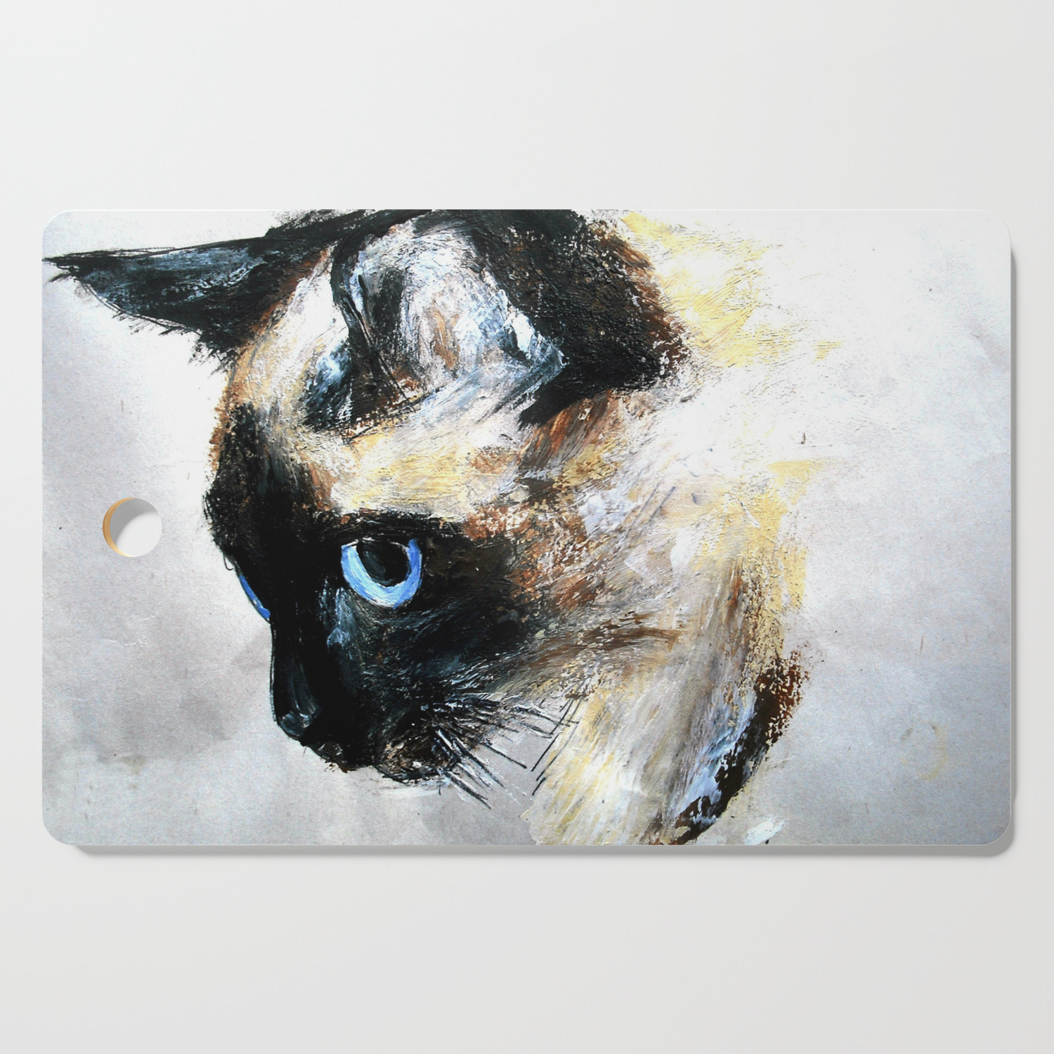 Siamese Cat Acrylic Painting Cutting Board By Jamespeart Society6