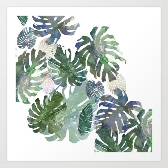 palm leaves Art Print