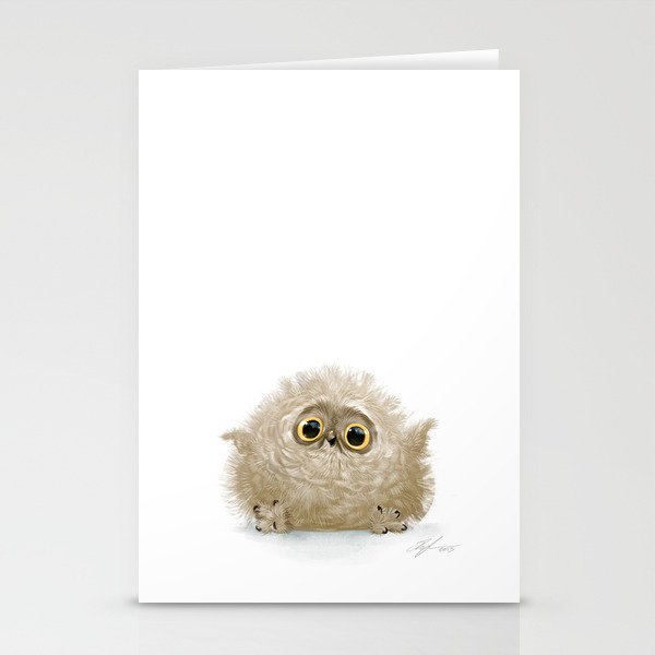 Baby owl Stationery Cards | Animals, Illustration, Painting, Childrens
