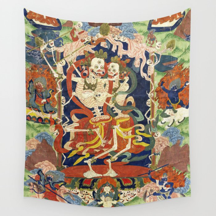 Buddhist Thangka Painting Citipati Wall Tapestry