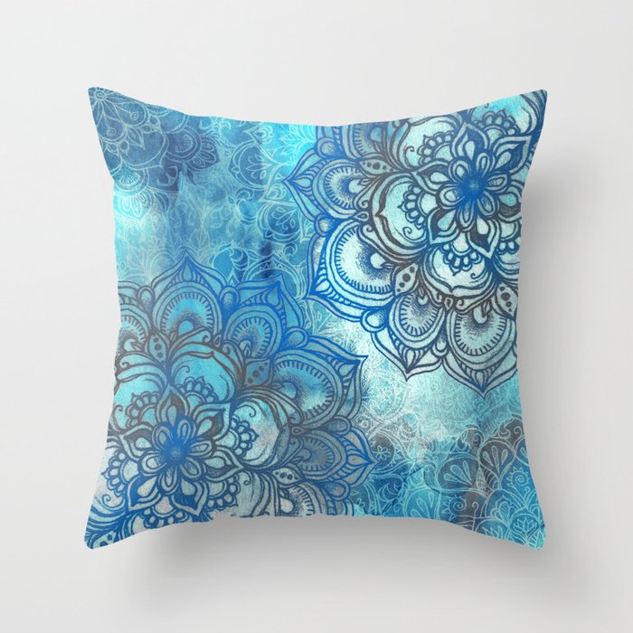 Lost in Blue - a daydream made visible Throw Pillow