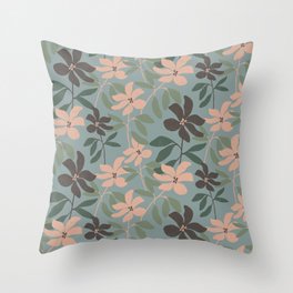Abstract Florals - Whimsical Garden Throw Pillow
