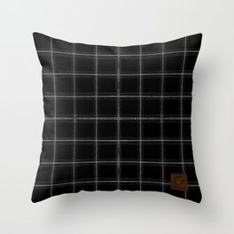 Windowpane in Black - Medium Throw Pillow