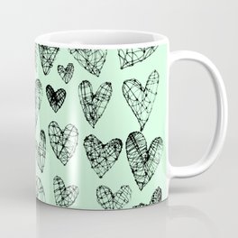 Wire Hearts in Mint Coffee Mug